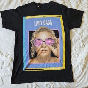 Lady Gaga Joanne World Tour Black  Vintage Tshirt Sz Med Indie Sleeze Streetwear